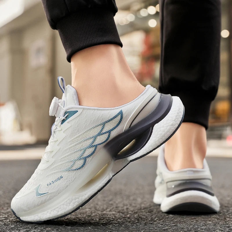 Mesh Half Shoes For Men Mules Closed-toe Casual Shoes Summer Backless Slippers Loafers Man Slides Mens Semi-Drag Sport Shoes