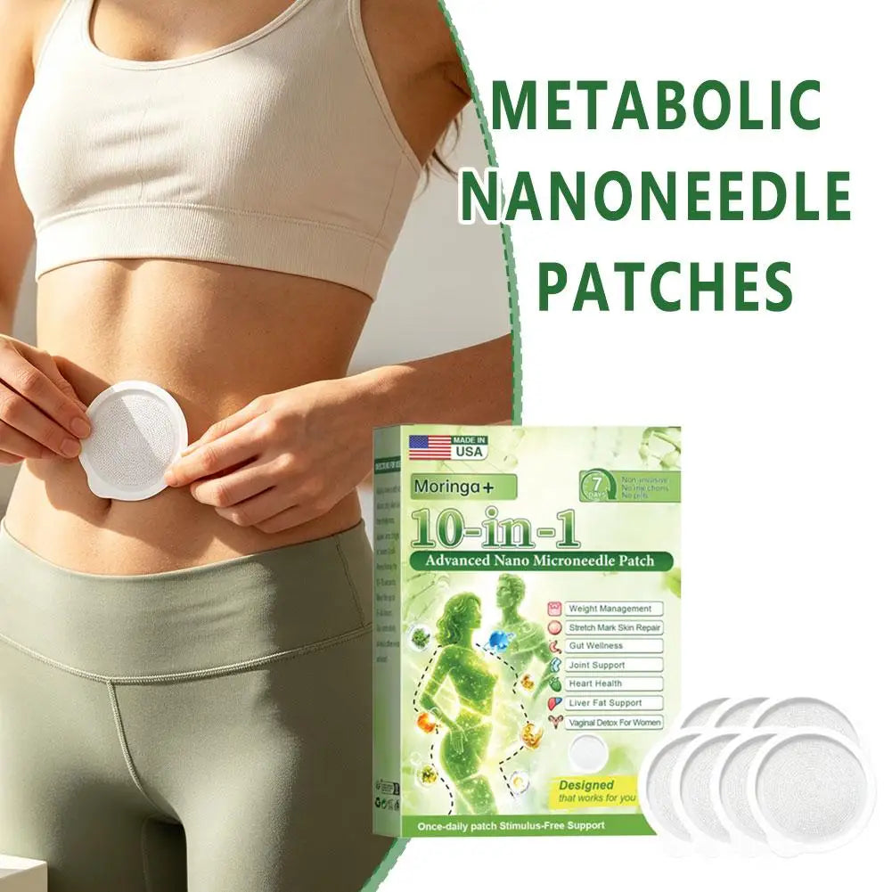 1-10X Advanced Moringa Berberine X Nad Patches - Comprehensive 10-In-1 Wellness Support Promote Internal Balance for Women Men