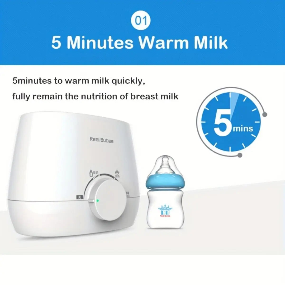 1pc Milk Warmer Liquid Thermostat, Double Bottle Warmer And Heater, Bottle Insulator，110V US plug