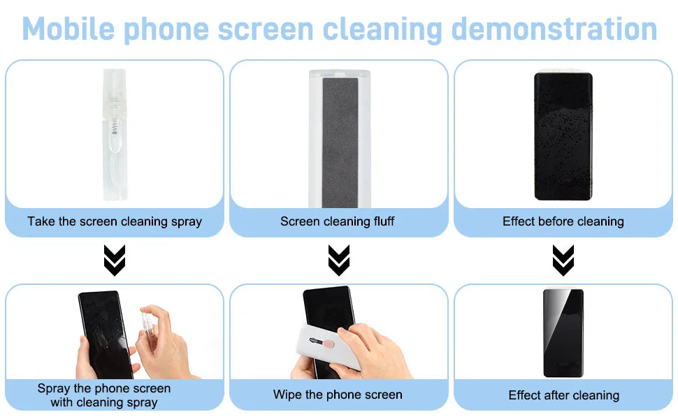 7 In 1 Laptop Keyboard Cleaner Brush Kit Earphone Cleaning Pen Keycap Puller Dust Tool For AirPods Headset Tablet Camera Phone