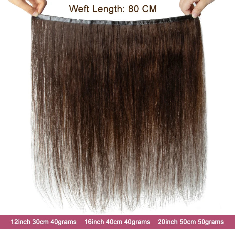Seamless Natural Tape Weft  Long PU Skin Weft Tape in Human Extensions No Glue  Human Hair For Fine Hair 80cm Long Weft Bundles