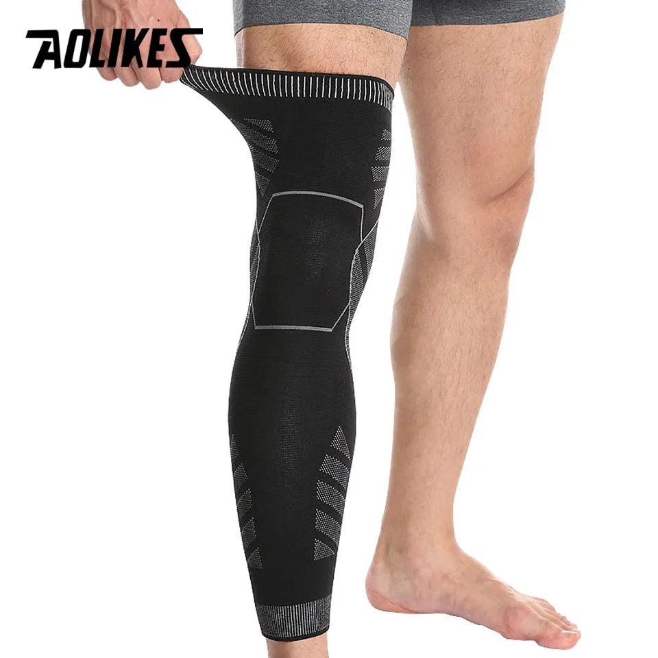 AOLIKES Long Leg Compression Sleeves,Full Leg Sleeve Long Knee Brace Knee Support Protect Basketball,Football, Knee Pain Relief