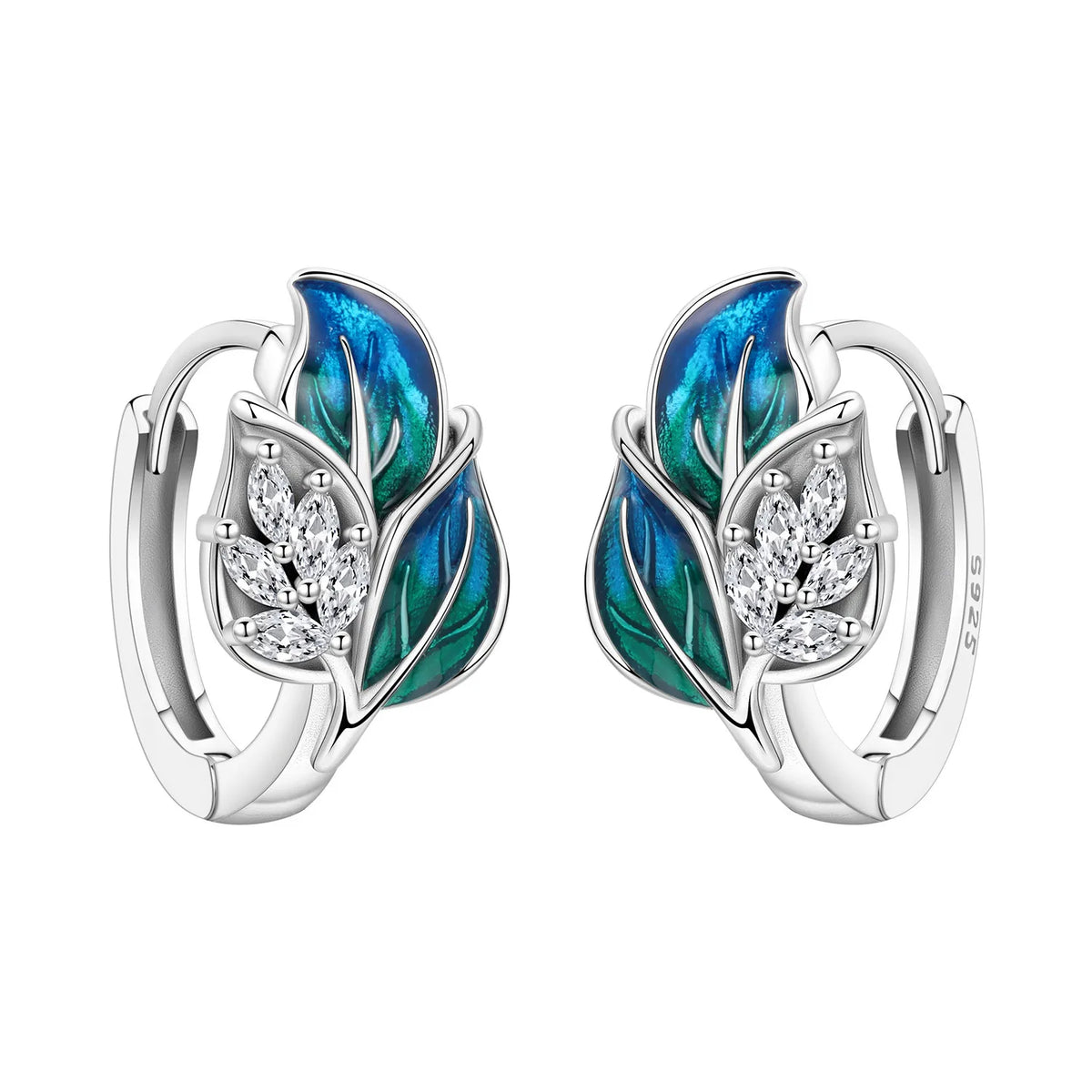 925 Sterling Silver Needle Iris Flower Hoop Earrings for Women Original Elegant Versatile Jewelry Birthday Party Fine Gift 2026