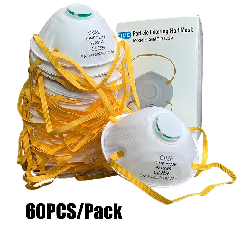 60/40/20 Pcs FFP2 EU CE Certification Mask for Adult Dustproof Face Mask Anti Droplet Partcle Filtering Half Masks