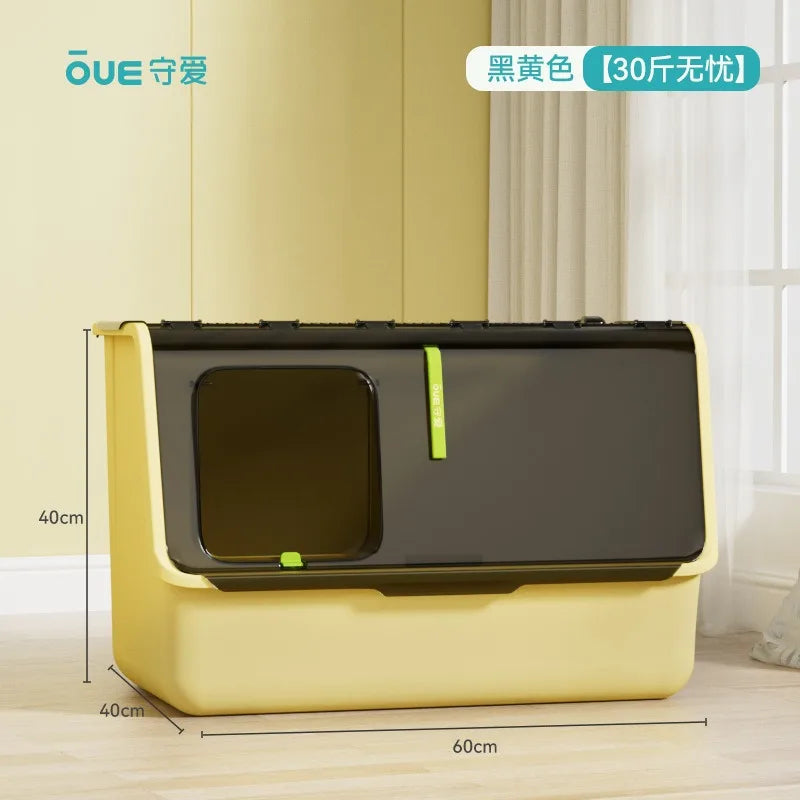 Large Enclosed Cat Toilet Waterproof Removable Washable Cat Litter Box Pet Cleaning Products Accessories Cat Bedpans Supplies