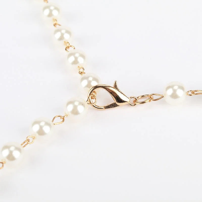 Fashion Pearl Waist Chain Versatile Waistband Belt Temperament Elegant Body Jewelry Girls Dress Strap Belly Chains Accessories