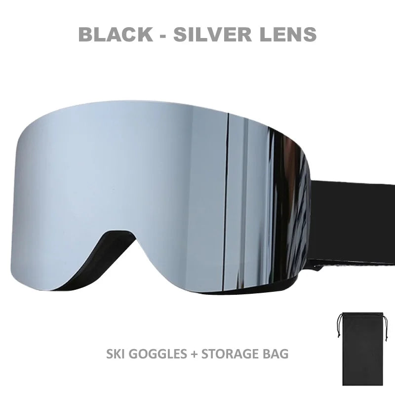 Double Layer Anti-Fog Adult Ski Goggles Outdoor Sports Snowboard Snowmobile Glasses Eyewear Full REVO Coating Snow Goggles UV400