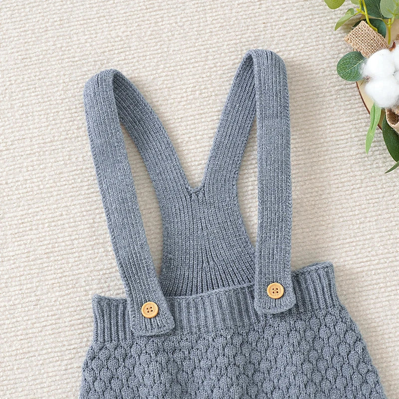 Baby Romper Knit Newborn Girl Boy Jumpsuit Sleeveless Summer Fall Infant Kid Sling Clothes 0-18M Solid Overalls Fashion Playsuit