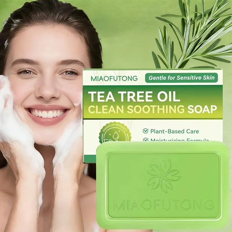 Tea Tree Essential Oil Handmade Soap, Gentle and Clean for Face Washing and Bathing, Full Body Bathing