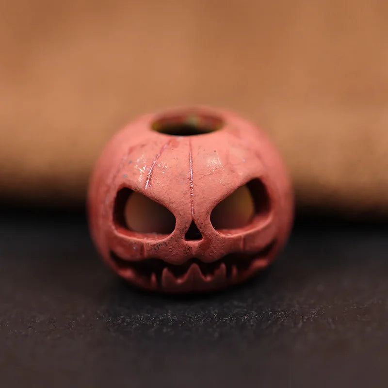 Halloween Pumpkin Skull Face Lantern EDC Brass Knife Beads DIY Woven Paracord Lanyard Pendants Outdoor Tool Hangings Accessories