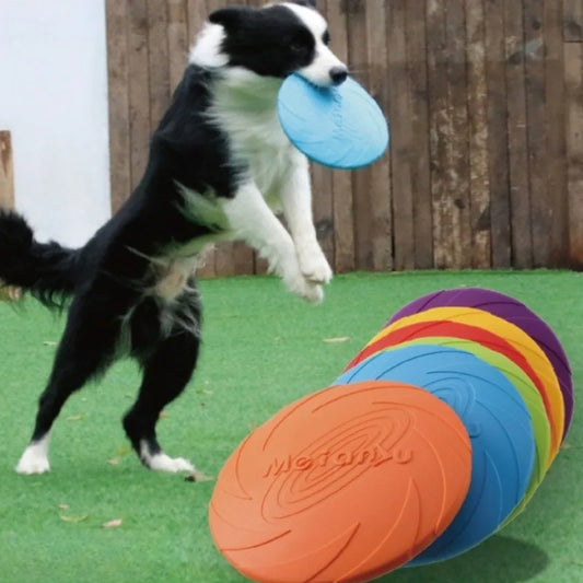 Dog Flying Saucer Interactive Funny Pet Cat Toy Dog Game Flying Discs Resistant Chew Puppy Training  Pet Dog Supplies