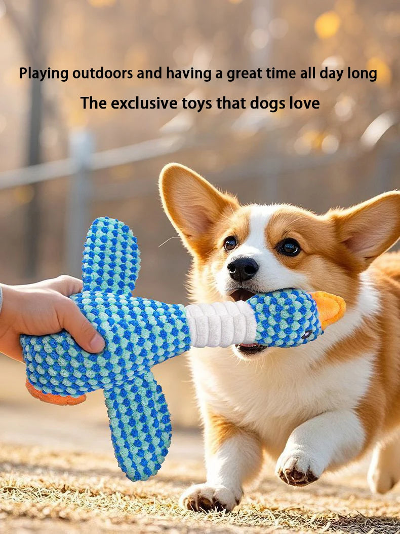 Pet Vocalizing Wild Goose Toy, Dog Chewable Teething Stick, Boredom Relieving Plush Doll, Small Dog Universal Product