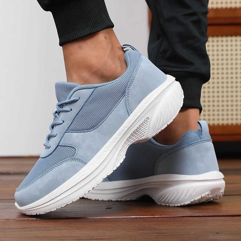 New Stylish Wide Width Men's Casual Sneakers Breathable Lightweight Non-Slip Shoe Outdoor High-Quality Leisure Thick-Soled Shoes