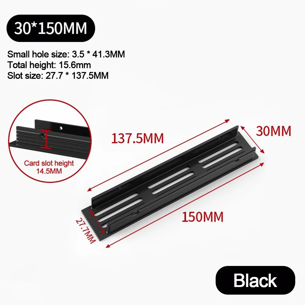 Aluminum Alloy Cabinet Breather Hole Cover Rectangle Breathable Mesh Wardrobe Air Vent Decor 30mm Wide Ventilator Grille Cover
