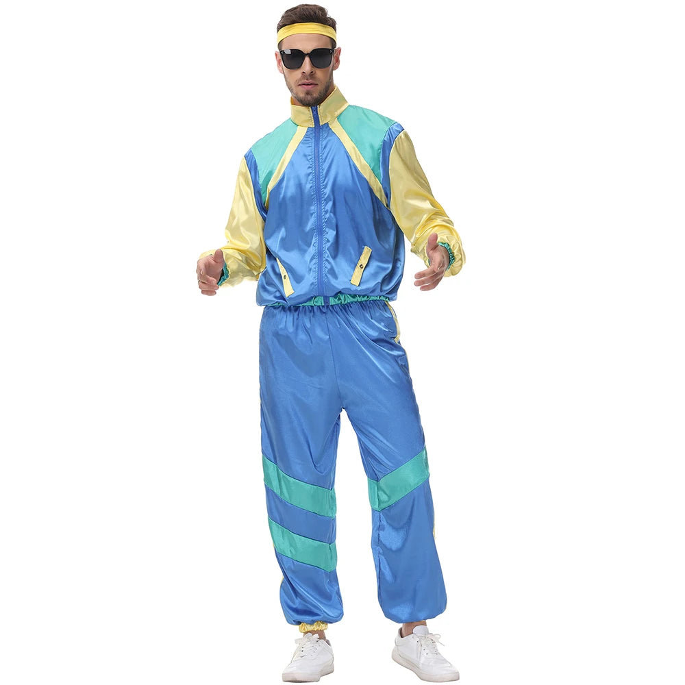 Halloween Couples Hippie Costumes for Women Male Vintage 70s 80s Rock Disco Cosplay Outfits Hip Hop Disco Hippie Costume