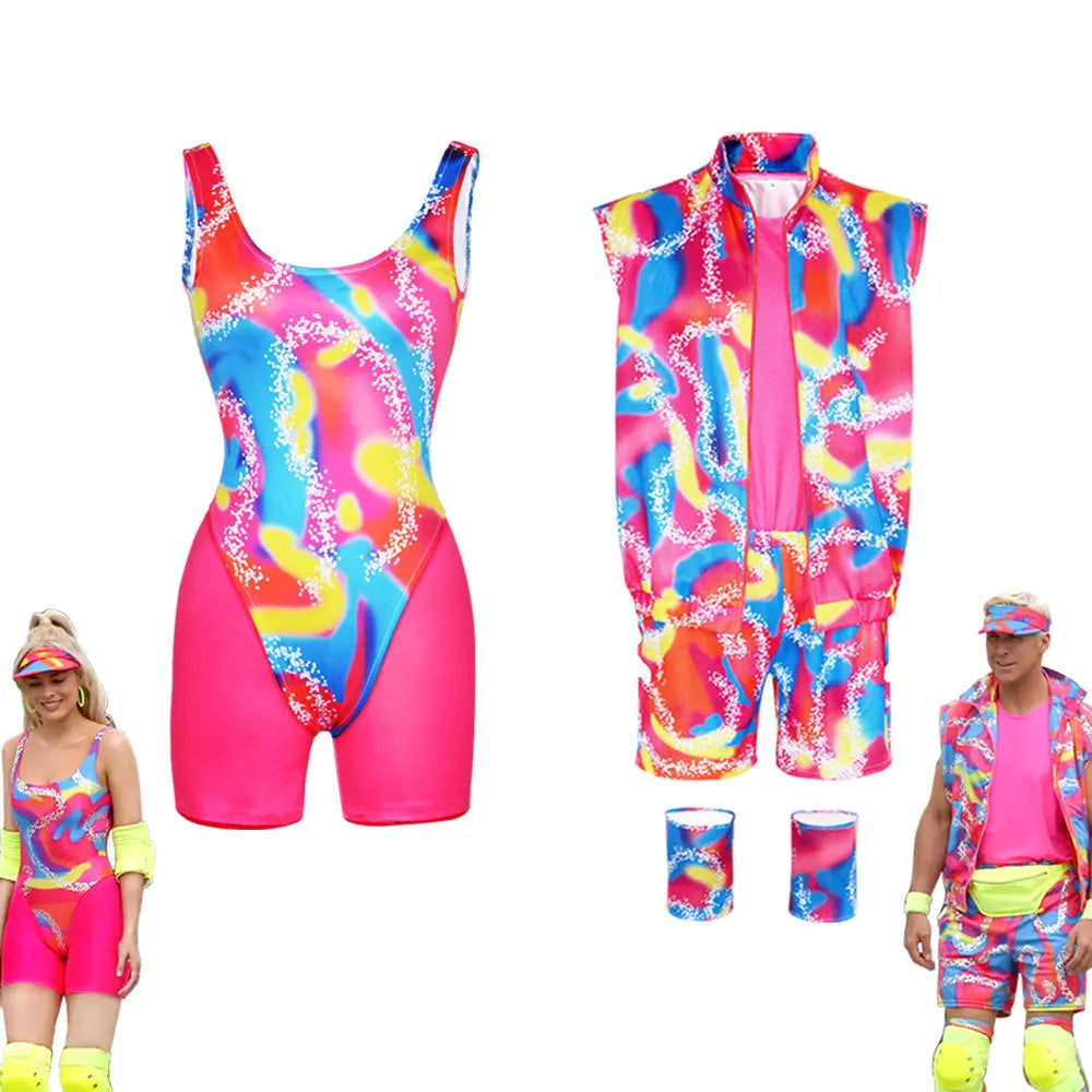 80s Workout Costume for Halloween Cosplay 80s 90s Workout Outfit Party Clothing for Adult Mens Include Hat Top Shirt Short