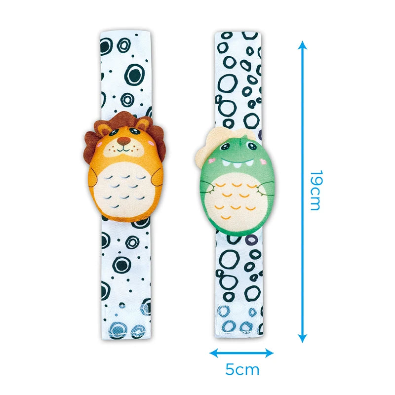 0-12 Months Baby Sock Rattles Cartoon Children Infant Wrist Strap Rattle Toys Baby Rattle Socks Wrist Baby Rattles Newborn Toy
