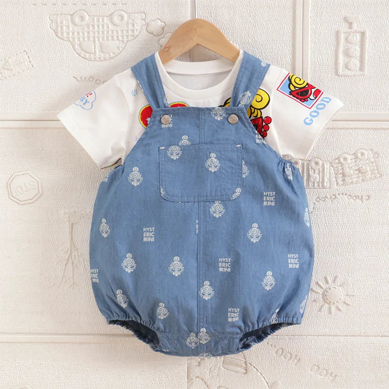 Baby Boy Clothes Summer New Girls Cute Black Super Bib Pants