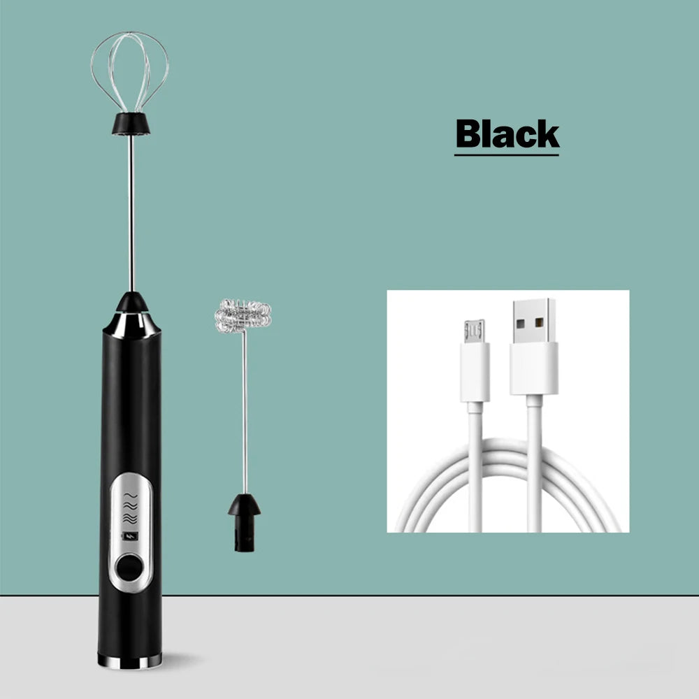 Mini Milk Frother For Coffee Mixer Handheld Egg Blender Electric Milk Foamer For Matcha Cappuccino Creamer Whisk Frothy Bubbler
