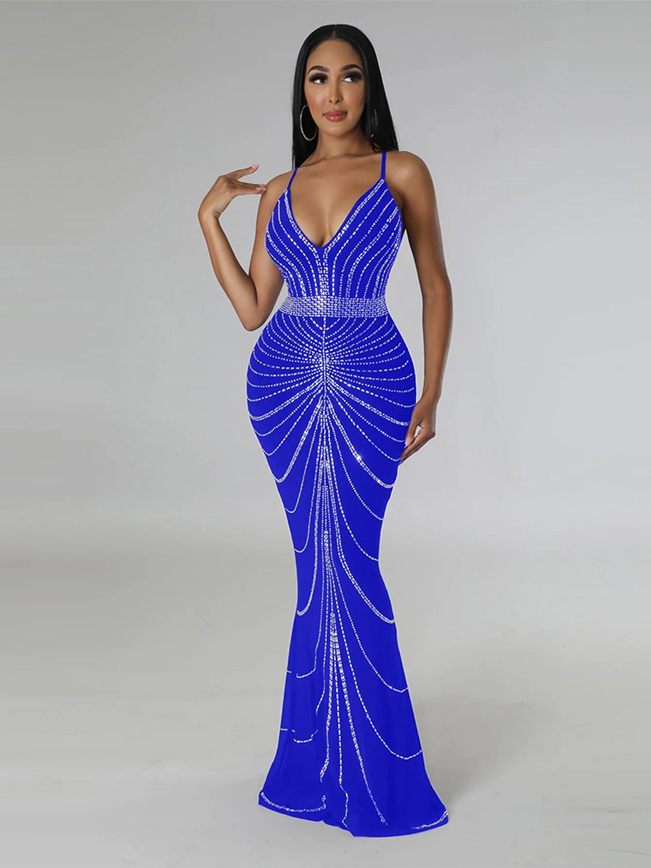 Sparkling Solid Color Hot Diamond Sheer Mesh Long Skirt, Elegant and Luxurious Spring Women's Cocktail Dress, Celebrity Clothing