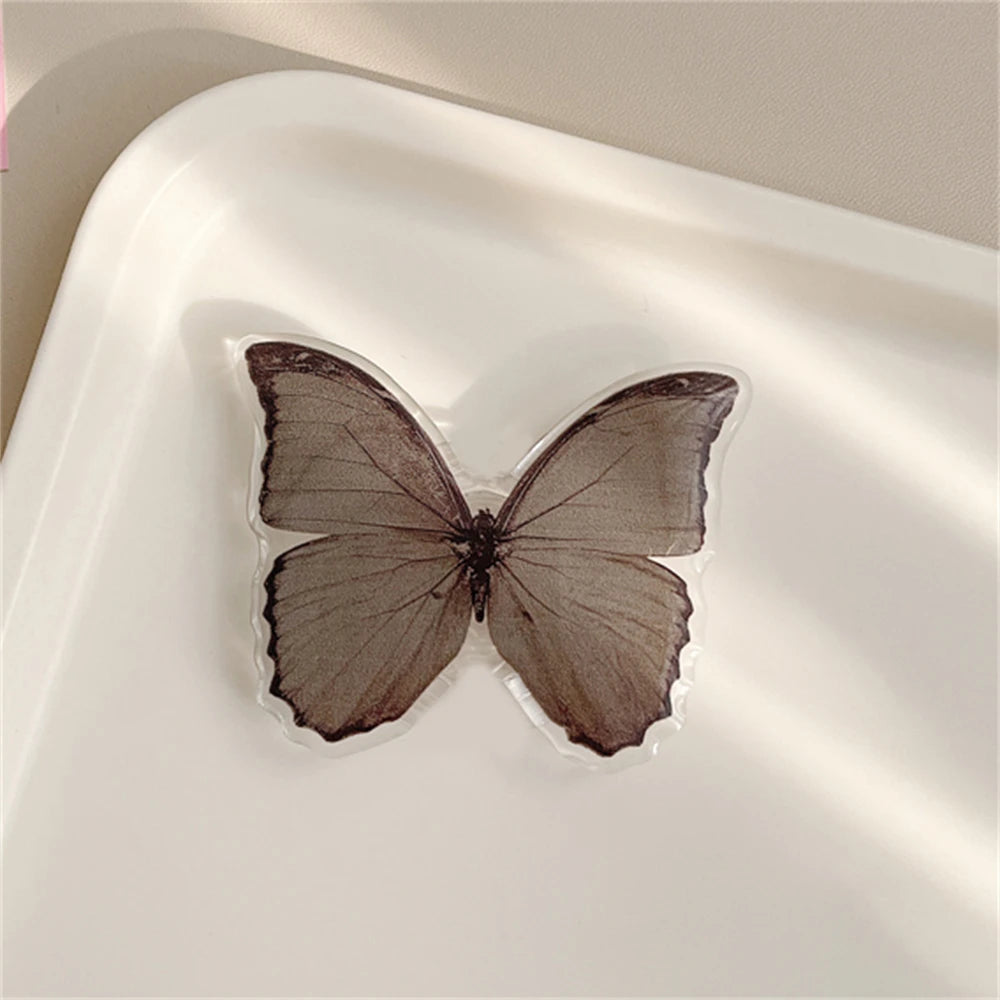 Cute Butterfly Phone Grip Tok Griptok  Holder Ring For iPhone 16 Universal Accessories Lovely Bowknot Phone Stand Bracket Socket