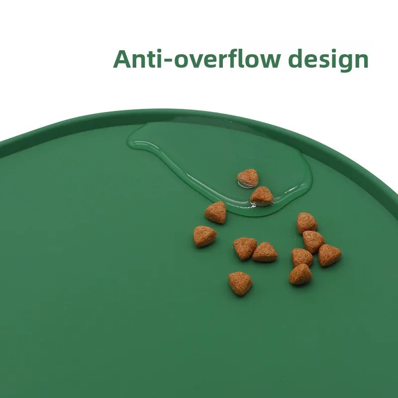 Silicone pet feeding dog and cat bowl food mat, non stick waterproof pet food feeding mat,anti slip dog feeder,splash proof tray
