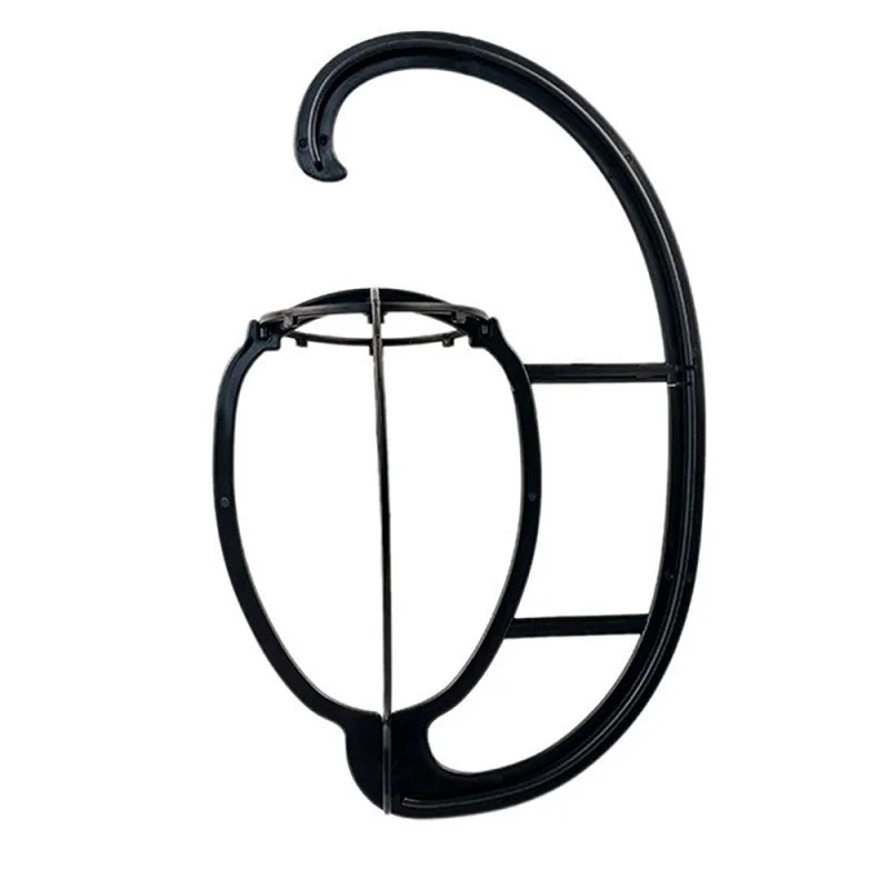 Wig Hangers Plastic Collapsible Display Wig Drying Holder Portable Hanging Wig Stand Rack for Multiple Hats Wigs