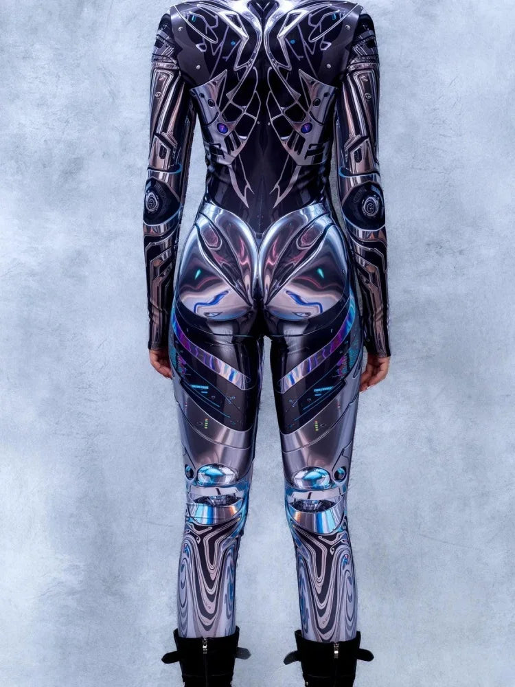 Halloween New Fashion Pink Adult Female Girlfriends Costume Cosplay Tights Cyberpunk Steam Tights Stage Role-playing Costumes