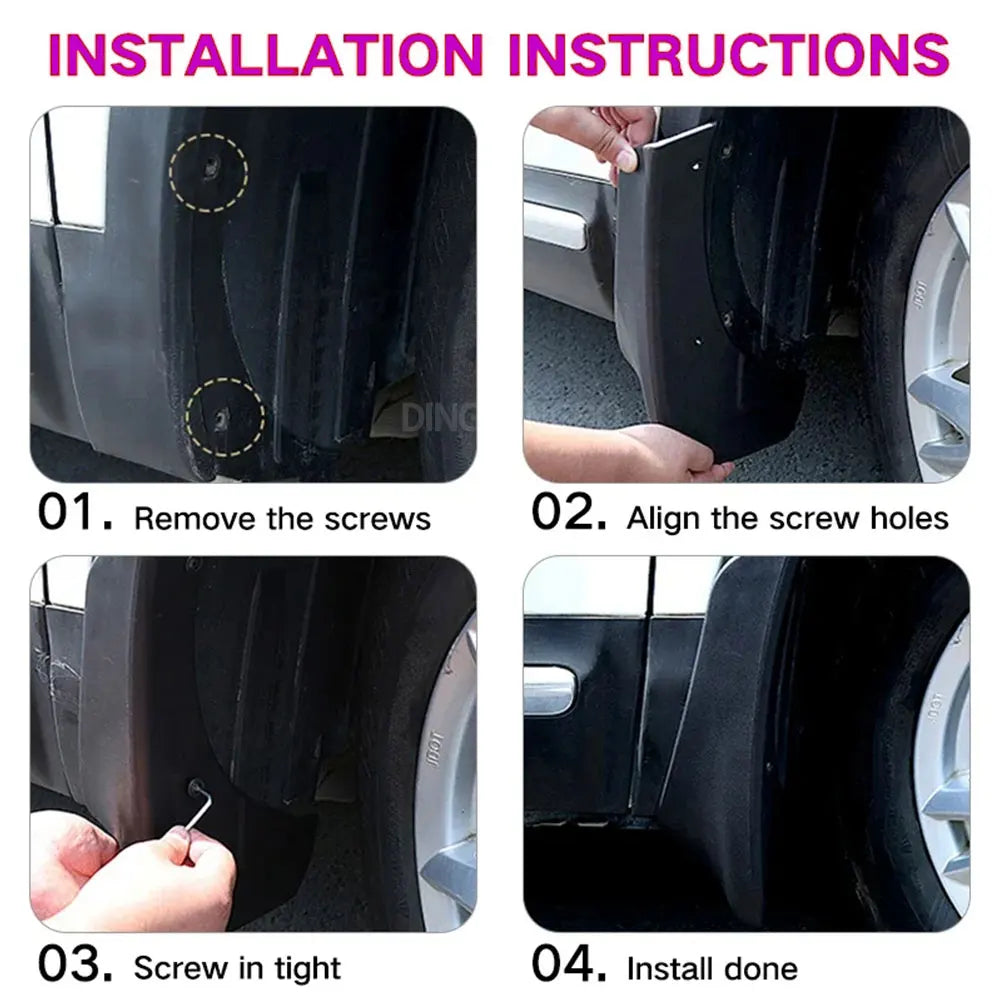 4Pcs for Renault Captur 2020~2024 Mudguards 2021 2022 Anti-splash Front Rear Wheel Fender Grade Mudflaps Accessories Car Styling