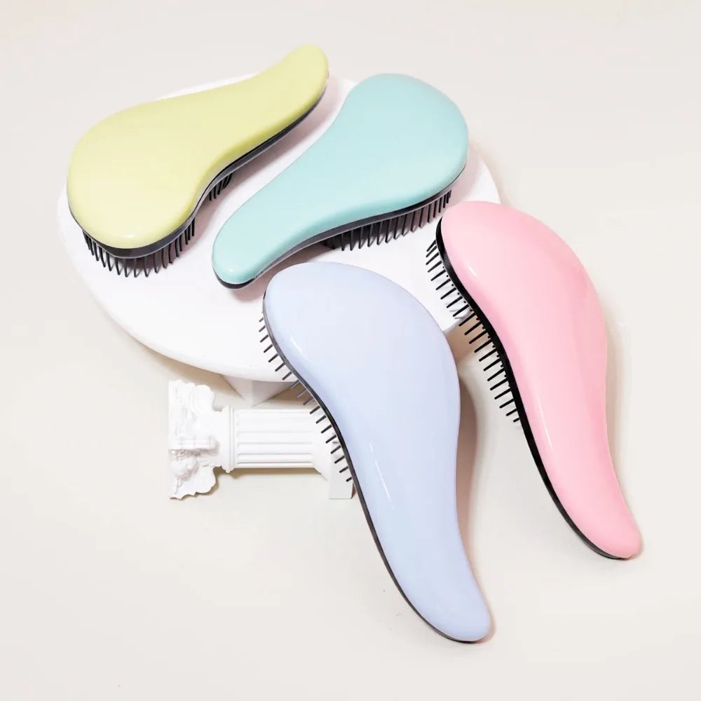 Antistatic Massage Detangling Brush, Wet Curly Hair Winding Shower Brush, Salon Hairdressing Tool, Ideal for Real Hair Wigs