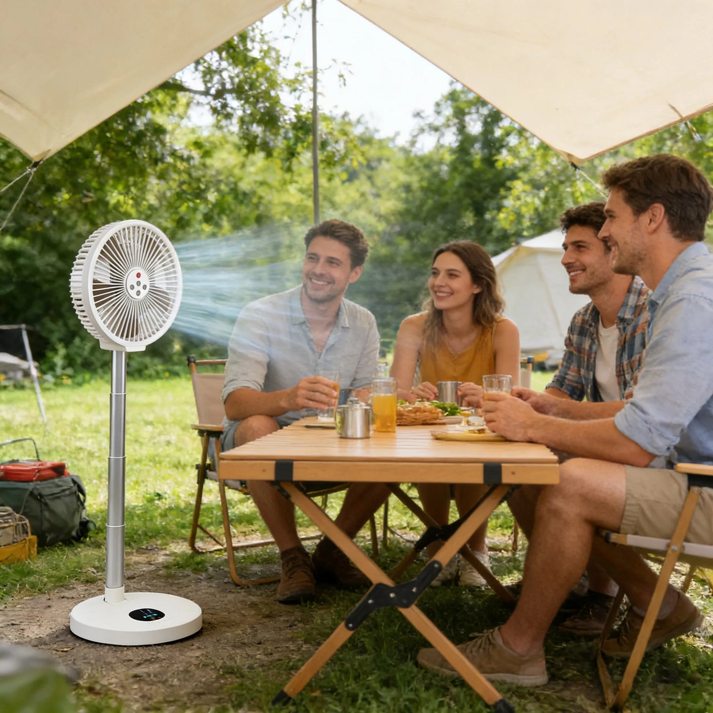 10 Inch Remote Control Folding Desktop Vertical Electric Fan Silent and Timed Rotating Left and Right Outdoor Home Electric Fan