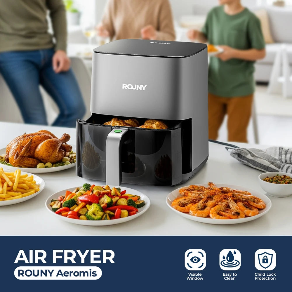 5L Electric Air Fryer Oven - Oilless Touch Control Cooker for Family Size Meals Hot Air Frier