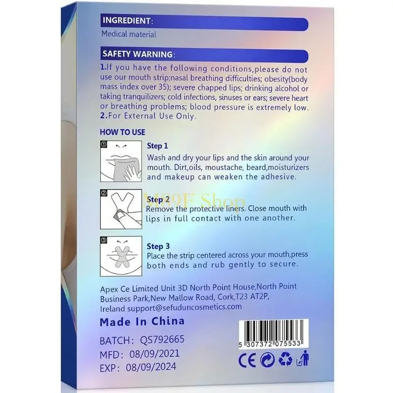 120PCS sleeping mouth tapeAdult Night Sleep Anti snore Improve Nose better Breathing Patch Mouth Correction Orthosis Tape SMZH09