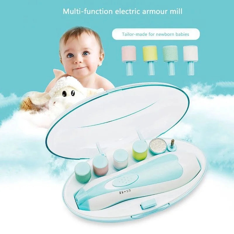 New Baby Nail Grinder Electric Six-in-One Multi-Head Anti-Scratch Child Anti-Flesh Nail Clippers and Nail Trimming Set