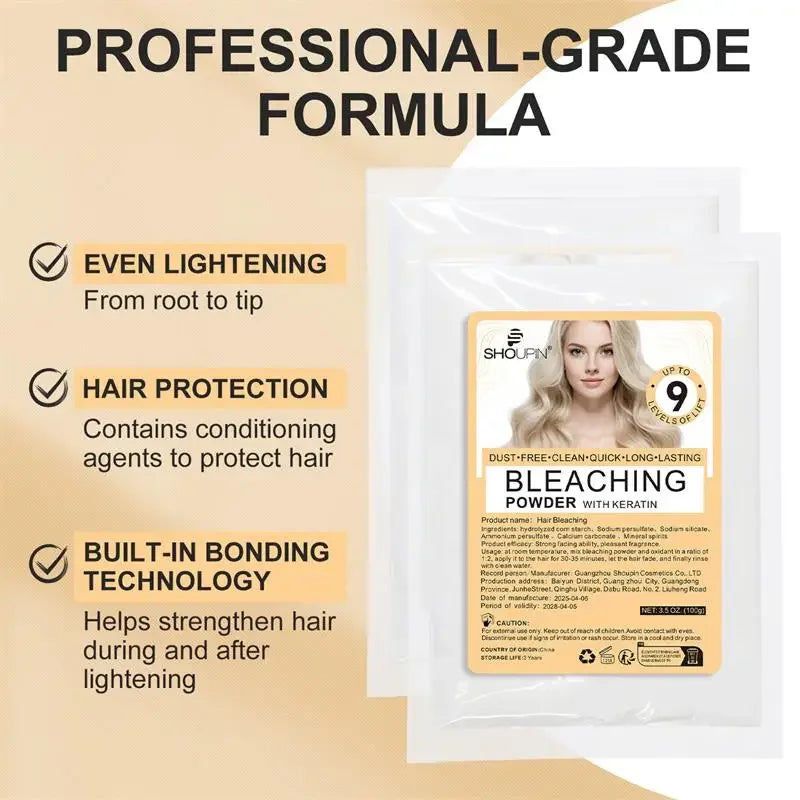 100g Natural Professional Health Hair Bleaching Agent Removes YellowColor Fixing Dye Hair Care Bleaching Non Irritating HairCare