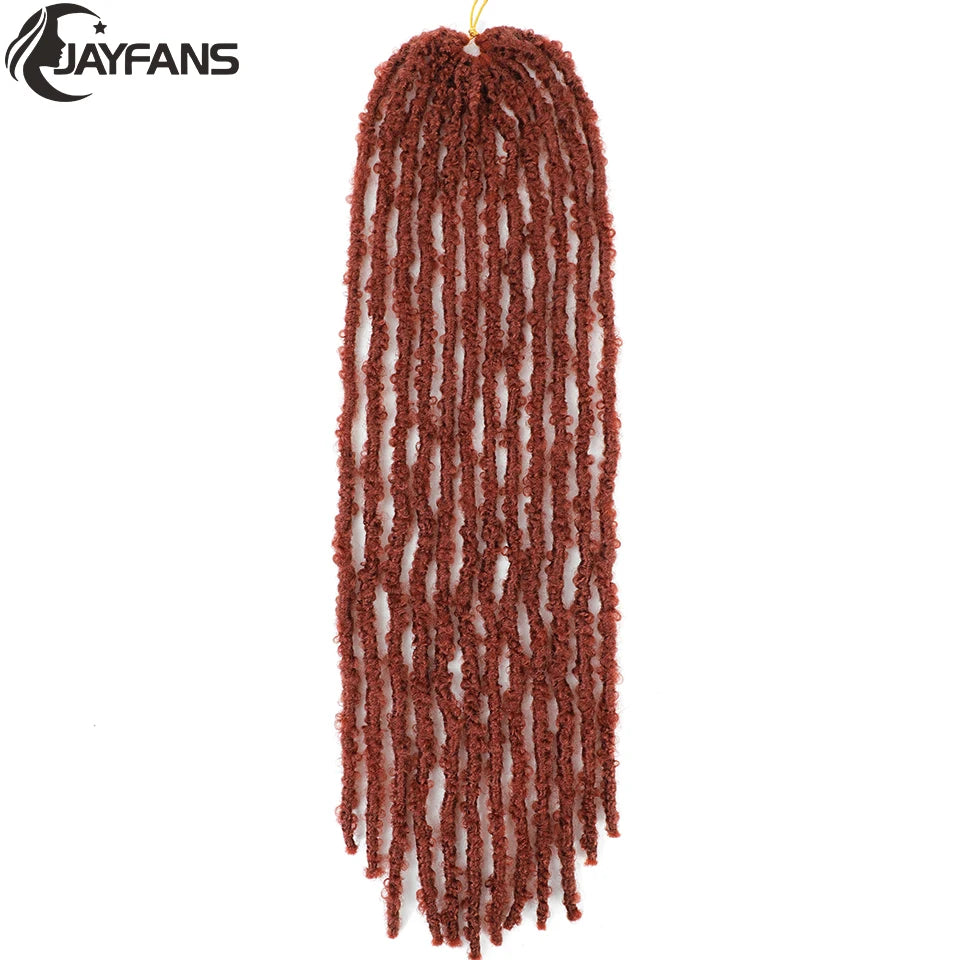 18 24 Inch Butterfly Locs Crochet Hair Extensions Synthetic Distressed Butterfly Soft Locs Crochet Braids Hair for Black Women
