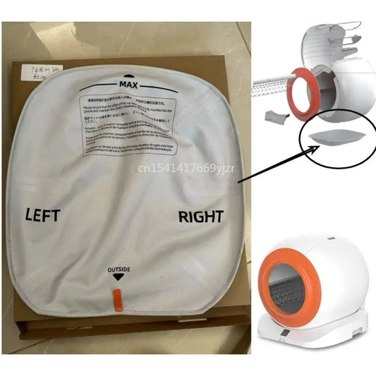 TONEPIE Q-Clean Cat Litter Box Accessories,Mat,Filter Mesh,Bucket Ring,Anti Sand Pedal,Fece Bag Bind Ring,Bin Door and its Frame