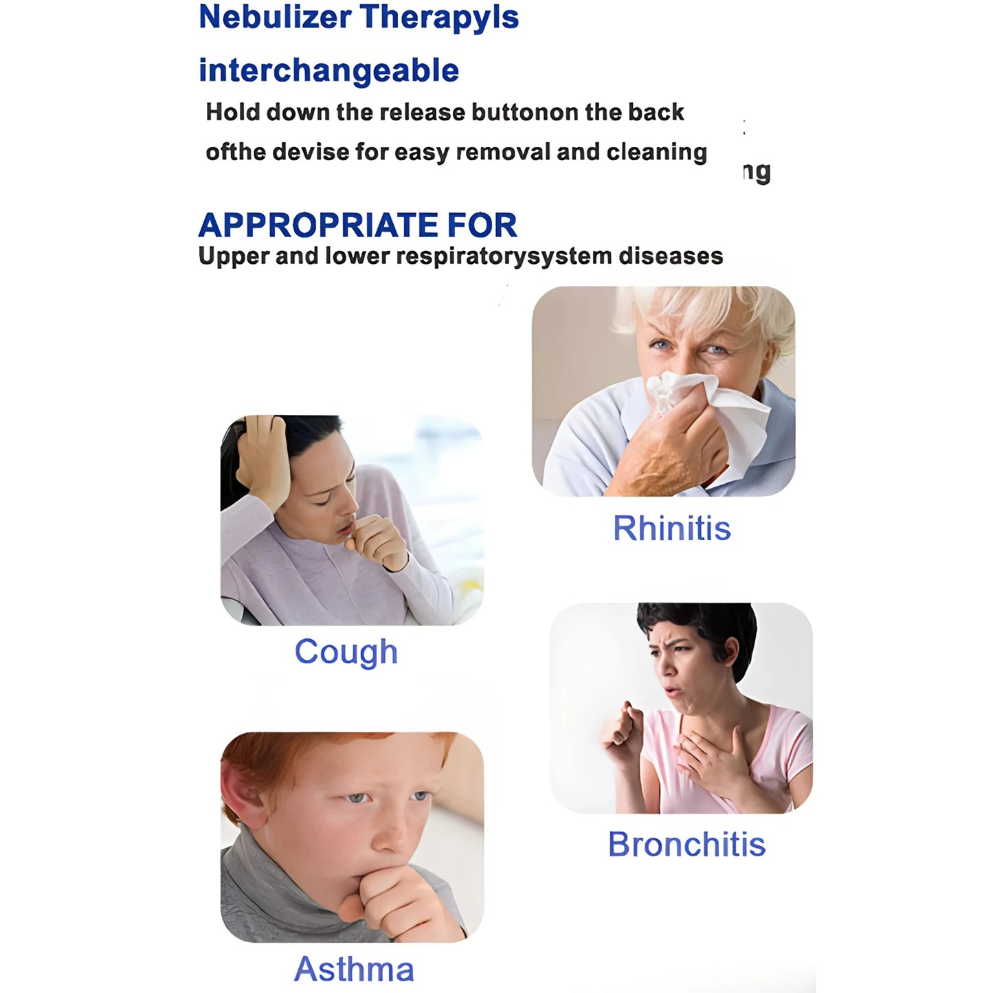 Air Compression Atomizer For Adults and Children Hand-held Medical Cough and Asthma Nebulizer Inhaler Humidifier Sprayer