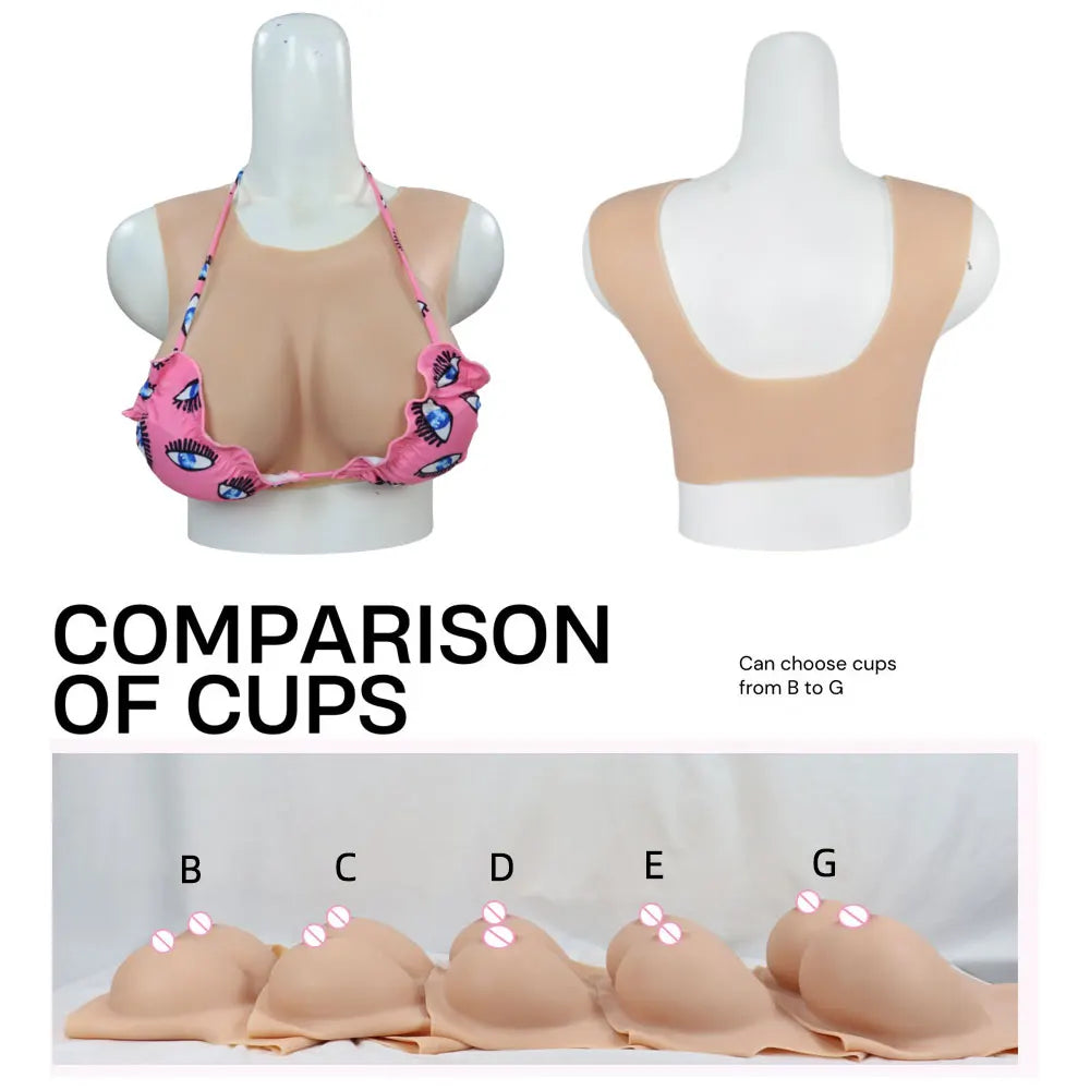 Cosplay Chest Silicone Breast Forms Huge Fake Boobs Transgender Drag Queen Shemale Crossdresser Artificial Breasts Shemale