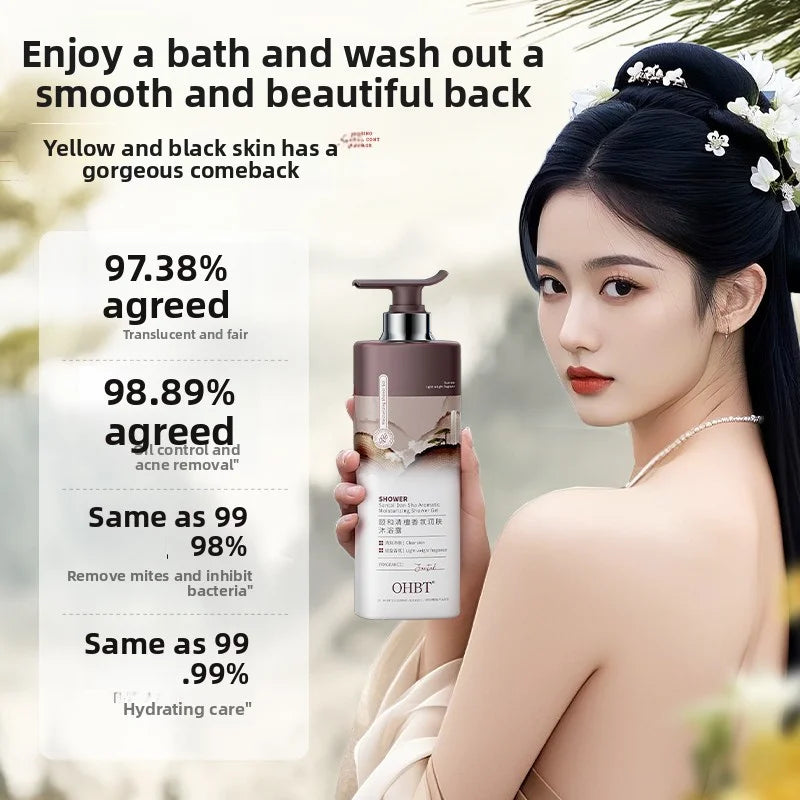 OHBT Fragrant Shower Gel, Long Lasting Fragrance Deep Cleansing Body Wash, Moisturizing Refresh Smooth Exfoliating 800g