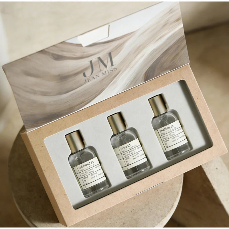 Mini Perfume Gift Set 3pcs X 25ml Warm Sandalwood Woody Earthy Fragrance Long Lasting Unisex Cologne Fresh Fruit Eau De Toilette