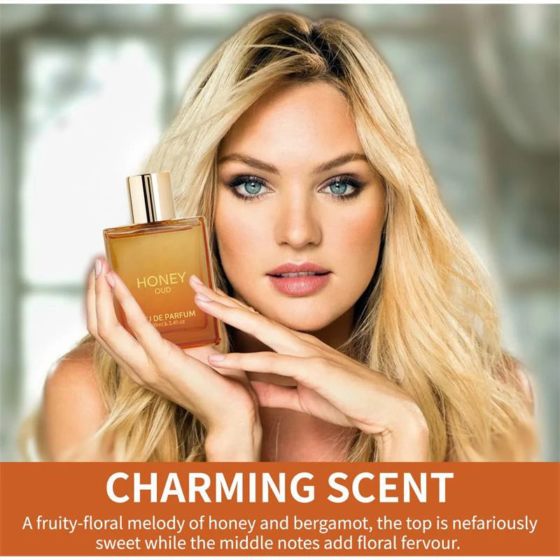 Honey Oud Rose Gourmet Scent Perfume,Women Sweet Warm Eau De Toilette,Lemon/Blackcurrant/Sandalwood/Vanilla Light Fragrance Mist