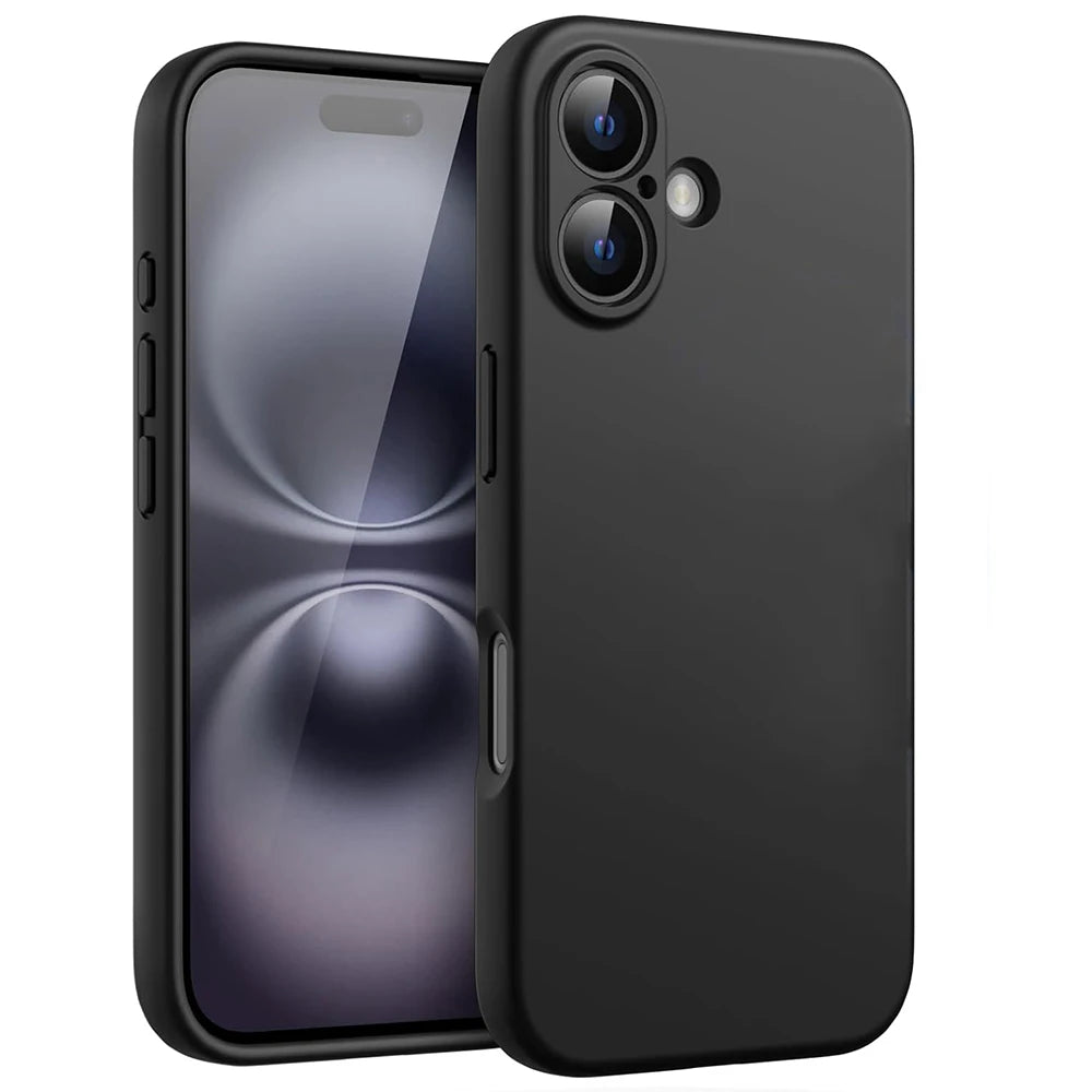 Shockproof Silicone Black TPU Phone Case For iPhone 17 16 15 14 13 12 11 Pro X XR Xs Max 7 8 Plus 16e 17e Protective Cover Case