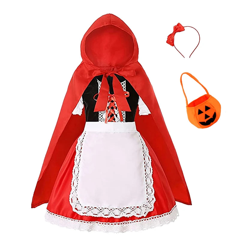 2-12T Halloween Costume for Kids Girls Purple Bat Dress Carnival Vampire Costume Witch Cosplay Clothes Carnival Party Gifts