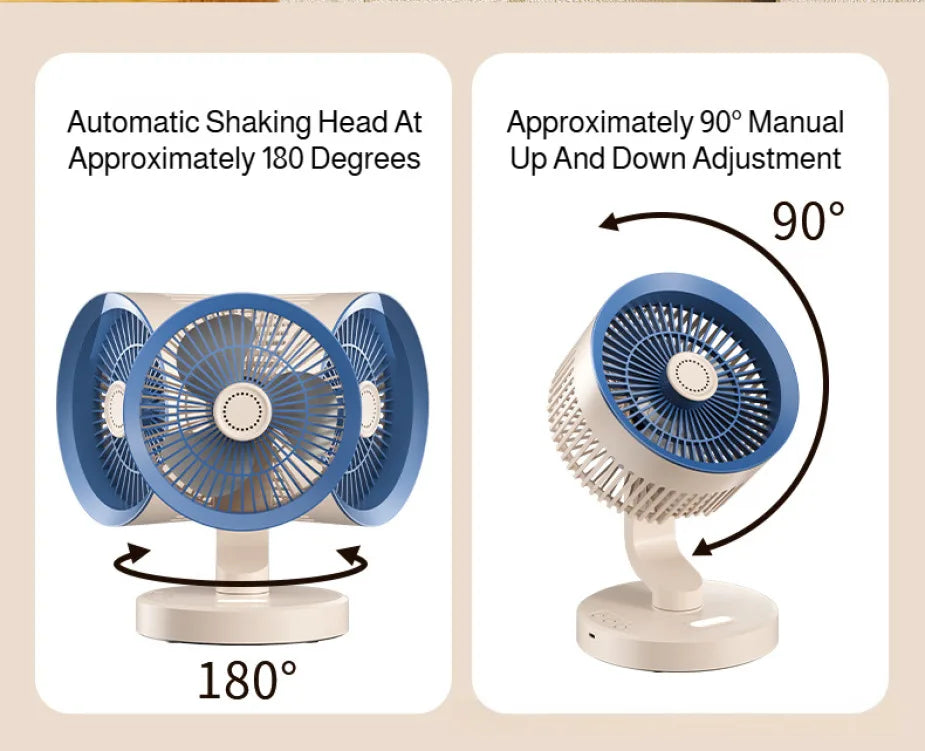 Desktop Wall Mounted Circulating Fan Multifunction Shaking Head Remote Control Quiet Cooling Fan  For Home Office And Student