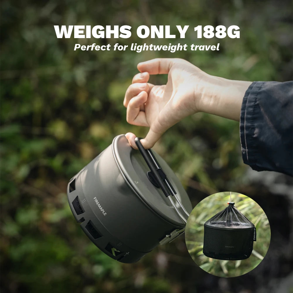 Fire-Maple Petrel Ramen Pot Ultralight Heat Exchanger Lightweight Portable Pot for Hiking Travel Camping Backpacking