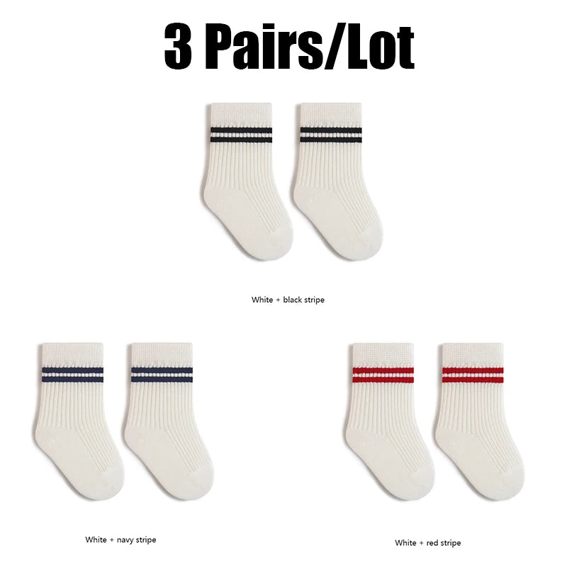 6/3 Pairs Children Socks School Socks With Stylish Designs Boy Socks Girl's Socks For Newborn Baby Accessories