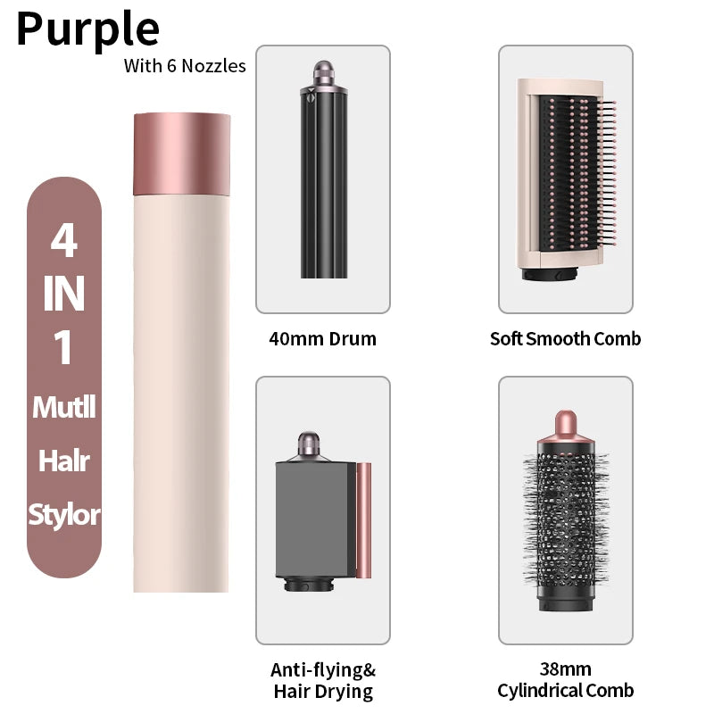 2026 New 7IN1 Multi Hair Styler Curling Iron Hair Hot Air Brush Curling Barrel Hair Dryer Salon Professional Curly Hair Styler