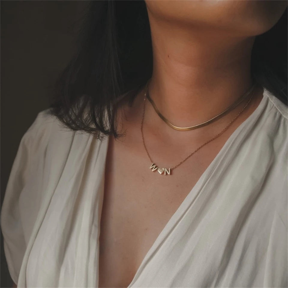 EManco 10PCS Minimalist Style Stainless Steel 26-Letter Pendant for Custom Name Jewelry Commute Social Casual Fashion Accessory