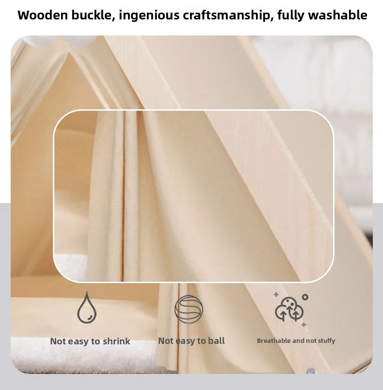 Winter Pet tent, Christmas dog house, cat house, all year round, cat delivery room, pine wood for winter warmth, cat tent
